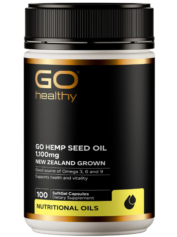 GO Healthy Go Hemp Seed Oil 1100mg 高之源大麻籽油 100粒 【保质期2029/01】